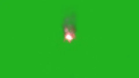 Emission Of Sparkles With Flame In Green Screen Stock Footage 243079688