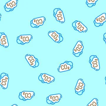 Emissions co2 esg vector seamless pattern Illustrazione stock