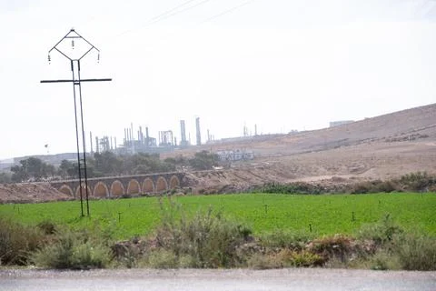 Emissions effect on nature and increase desertification and on agriculture .. Stock Photos