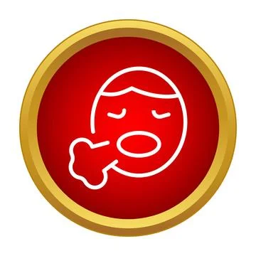 Emitting cough icon representing illness and sickness Stock Illustration