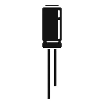 Emitting diode icon simple . Led semiconductor Stock Illustration