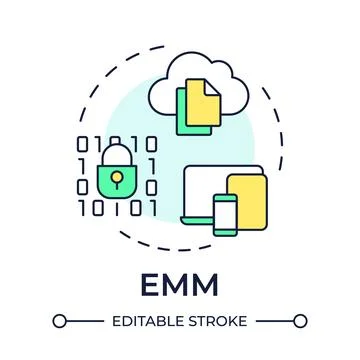 EMM multi color concept icon Stockillustratie