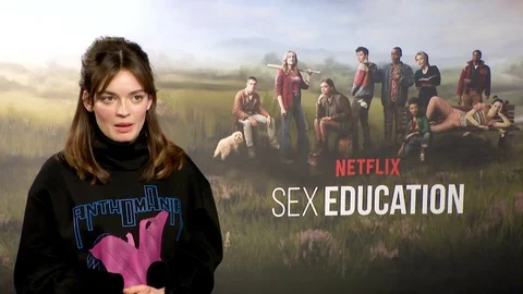 Emma Mackey is interviewed about her role in  'Sex Education Season Two' - 2020 Video stock 125807011
