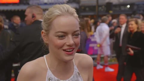 Emma Stone  at London Premiere of Battle of The Sexes Stock Footage
