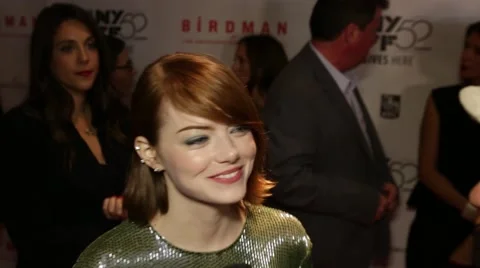 Emma Stone Red Carpet Interview Video stock 43081244