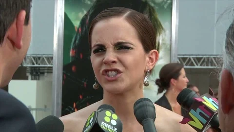 Emma Watson is interviewed on NY premiere of Harry Potter / Deathly Hallows 2 Video stock 73512563