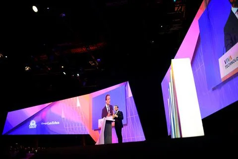 Emmanuel Macron at the Viva technology event, Paris, France - 15 Jun 2017 Stock Photos