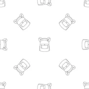 Emmo backpack pattern seamless vector Stock Illustration