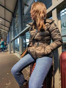Emmy  Waiting For a Train 2 Stock-Fotos