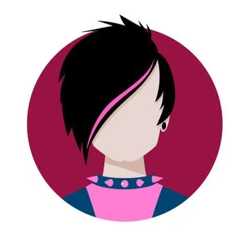 Emo avatar Stock Illustration