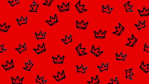 Emo background, crown Seamless pattern Stock Footage 333894446