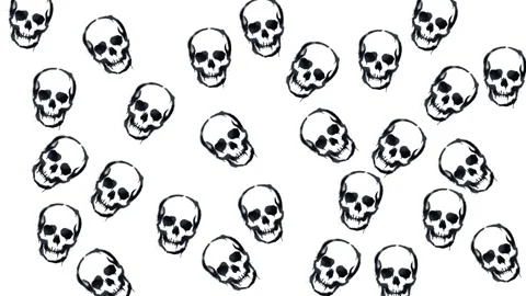 Emo background, skull Seamless pattern 库存影片 333894454
