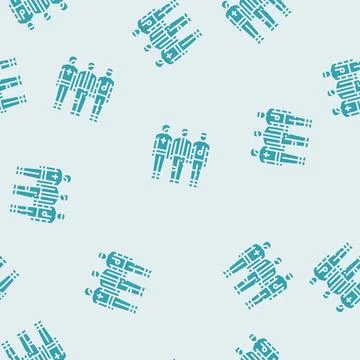 Emo band glyph seamless pattern Stock Illustration