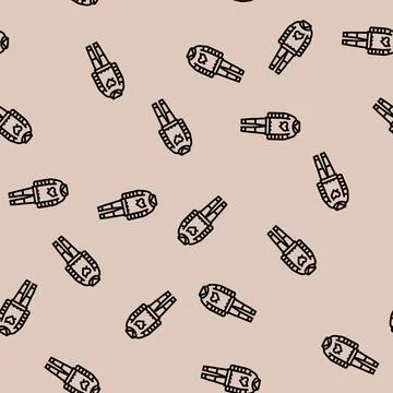 Emo fashion line seamless pattern 스톡 일러스트