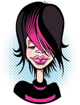 Emo girl 스톡 일러스트
