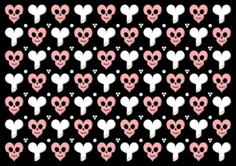 Emo gothic valentine wrapper Illustrazione stock