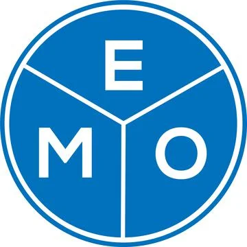 EMO letter logo design on white background. EMO creative circle letter logo c Stock Illustration