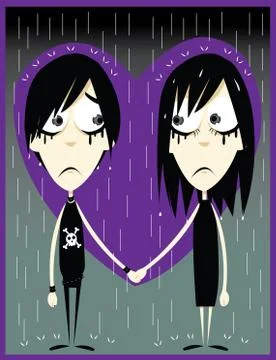 Emo love Stock Illustration