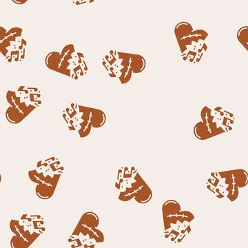 Emo music glyph seamless pattern Illustrazione stock