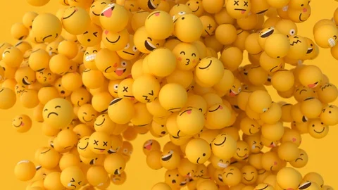 Emoji Balls - Floating #1 Stockbeeldmateriaal 109701054