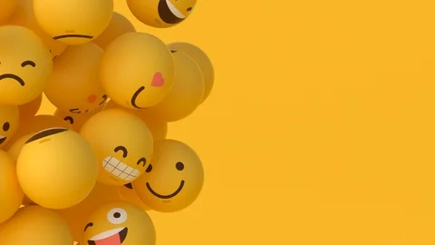 Emoji Balls - Floating #3 (Left) Stockbeeldmateriaal 109701227