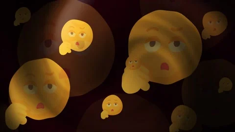 Emoji Bored Background Loop Stock Footage 309460371
