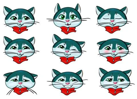 Emoji cat Stock Illustration