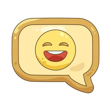 Emoji chat bubble Иллюстрация