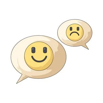 Emoji chat bubble illustration Stock Illustration