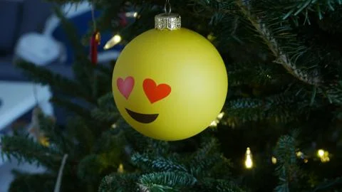 Emoji Christmas ornament Stock Photos