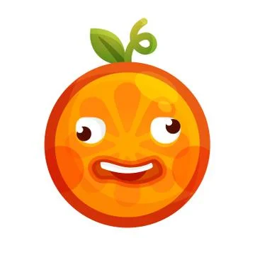 Emoji - crazy orange. Isolated vector. 스톡 일러스트