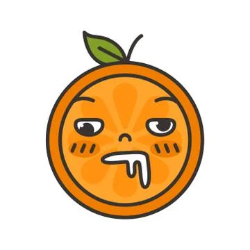 Emoji - crazy orange. Isolated vector. 스톡 일러스트