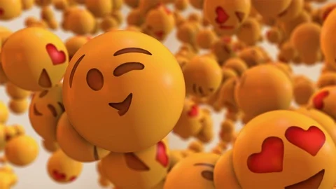 Emoji Crowd Stock Footage 86363309