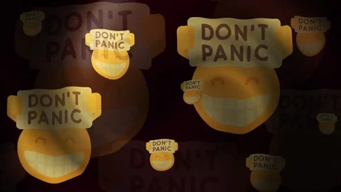 Emoji Dont Panic Background Loop Stock Footage 309461304