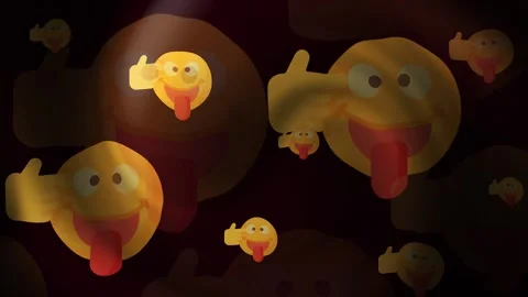 Emoji Dumb Background Loop Stock Footage 309461294
