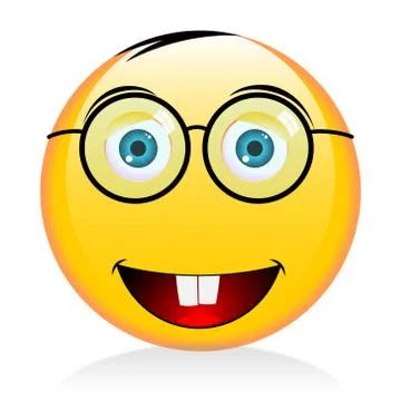Emoji, emoticon - nerd Illustrazione stock