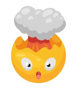 Emoji exploding 3d style Illustrazione stock