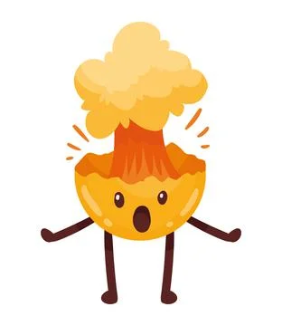 Emoji exploding character Stockillustratie