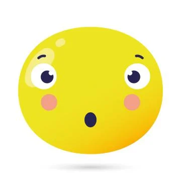 Emoji face doubtful funny character Stock Illustration