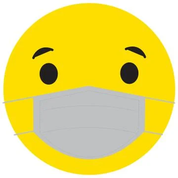 Emoji face mask Stock Illustration