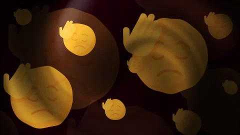 Emoji Facepalm Background Loop Stock Footage 309462168