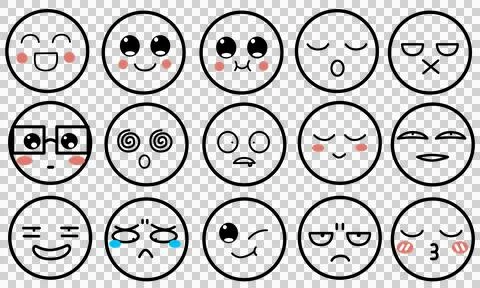 Emoji faces 스톡 일러스트