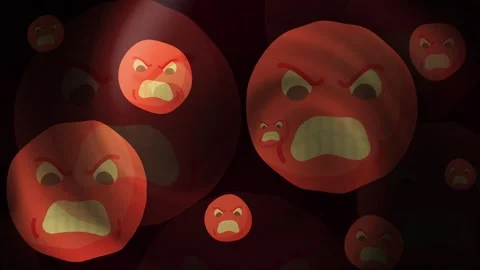 Emoji Hate Background Loop Stock Footage 309463077