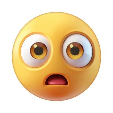 Emoji of a hushed face Stock Illustration
