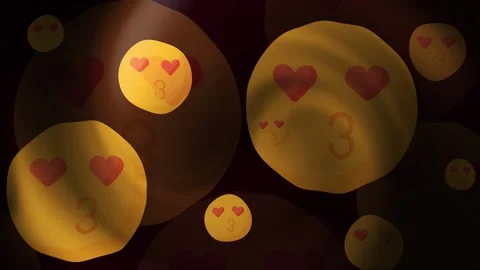 Emoji Kiss Background Loop Stock Footage 309463728