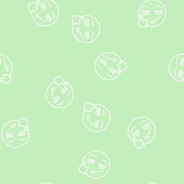 Like emoji line seamless pattern Ilustración de archivo