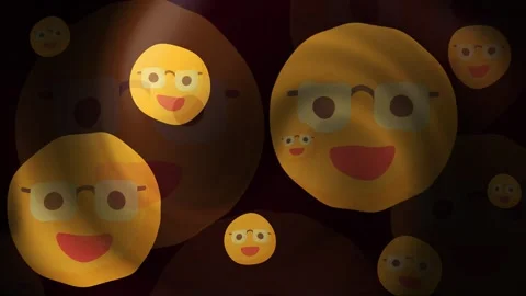 Emoji Nerd Background Loop Stock Footage 309463961