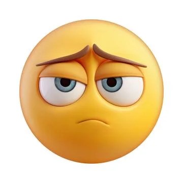 Emoji of a sad face Stock Illustration
