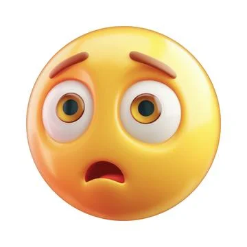 Emoji of a scared face Stock Illustration