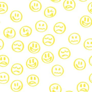 Emoji seamless pattern Stock Illustration